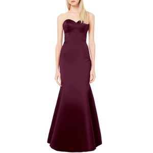 Bill Levkoff Satin Mermaid Dress